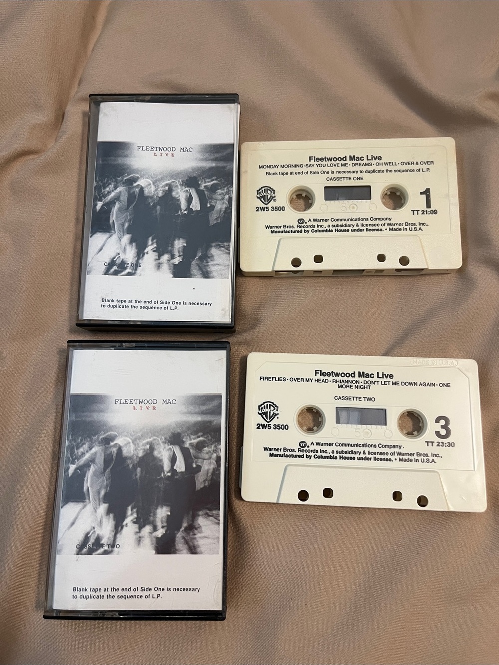 Warner Bros. Fleetwood Mac Live White Cassette Tapes